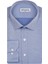 Slim Fit Armür Desenli Mavi Erkek Gömlek 1