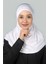 Hazır Türban Pratik Eşarp Tesettür Hijab - Namaz Örtüsü -Beyaz 1
