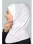 Hazır Türban Pratik Eşarp Tesettür Hijab - Namaz Örtüsü -Beyaz 3