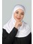 Hazır Türban Pratik Eşarp Tesettür Hijab - Namaz Örtüsü -Beyaz 4