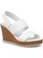 DS22033 2FX Beyaz Kadın Dolgu Topuk Sandalet 2