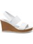 DS22033 2FX Beyaz Kadın Dolgu Topuk Sandalet 1