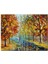 Ağaçlı Yolda Sevgili Çift 1000 Parça Puzzle Yapboz Mdf (Ahşap) 1
