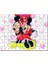 Mickey ve Minnie Mouse Illüstrasyon Pembe 120 Parça Puzzle Yapboz Mdf (Ahşap) 1