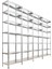 Galvanizraf® 7 Katlı 4'lü Bitişik Galvaniz Çelik Raf Arşiv Rafı Depo Rafı Kiler Rafı 59X75X200 1