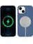 Apple iPhone 13 Kılıf Htstore Silksafe Wireless Kapak-Mavi 1