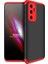Huawei P40 Pro Kılıf Htstore Zore Ays Kapak-Siyah-Kırmızı 1