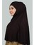 Hazır Türban Peçeli Pratik Eşarp Tesettür Nikaplı Hijab - Namaz Örtüsü Sufle (3Xl) - Koyu Kahverengi 3