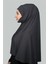 Hazır Türban Peçeli Pratik Eşarp Tesettür Nikaplı Hijab - Namaz Örtüsü Sufle (3Xl) - Füme 3