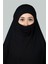 Altobeh Hazır Türban Peçeli Pratik Eşarp Tesettür Nikaplı Hijab - Namaz Örtüsü Sufle (3Xl) - Siyah