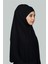 Altobeh Hazır Türban Peçeli Pratik Eşarp Tesettür Nikaplı Hijab - Namaz Örtüsü Sufle (3Xl) - Siyah