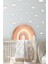 Soft Kahve Tonlarda Gökkuşağı ve Bulutlar Çocuk Odası Sticker Seti 2