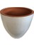 Beyaz Renk Sırlı , El Yapımı Toprak Saksı (29*29 Cm) 2