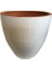 Beyaz Renk Sırlı , El Yapımı Toprak Saksı (29*29 Cm) 3