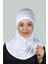 İkili Set Pratik Eşarp Hazır Türban Ve Hijab Tesettür Bonesi - Beyaz 1
