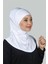 İkili Set Pratik Eşarp Hazır Türban Ve Hijab Tesettür Bonesi - Beyaz 2