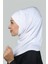 İkili Set Pratik Eşarp Hazır Türban Ve Hijab Tesettür Bonesi - Beyaz 3