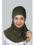 İkili Set Pratik Eşarp Hazır Türban Ve Hijab Tesettür Bonesi - Haki 1