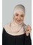 İkili Set Pratik Eşarp Hazır Türban Ve Hijab Tesettür Bonesi - Bej 4