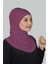 İkili Set Pratik Eşarp Hazır Türban Ve Hijab Tesettür Bonesi - Koyu Bordo 1