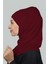 İkili Set Pratik Eşarp Hazır Türban Ve Hijab Tesettür Bonesi - Bordo 2