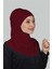 İkili Set Pratik Eşarp Hazır Türban Ve Hijab Tesettür Bonesi - Bordo 3