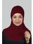 İkili Set Pratik Eşarp Hazır Türban Ve Hijab Tesettür Bonesi - Bordo 4