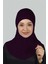 İkili Set Pratik Eşarp Hazır Türban Ve Hijab Tesettür Bonesi - Mürdüm 4