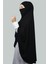 Altobeh Hazır Türban Peçeli Pratik Eşarp Tesettür Nikaplı Hijab - Namaz Örtüsü Sufle (5Xl) - Siyah