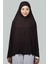 Hazır Türban Peçeli Pratik Eşarp Tesettür Nikaplı Hijab - Namaz Örtüsü Sufle (5Xl) - Koyu Kahverengi 1