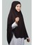 Hazır Türban Peçeli Pratik Eşarp Tesettür Nikaplı Hijab - Namaz Örtüsü Sufle (5Xl) - Koyu Kahverengi 2