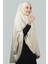 Hazır Türban Peçeli Pratik Eşarp Tesettür Nikaplı Hijab - Namaz Örtüsü Sufle (5Xl) - Krem 2