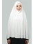 Hazır Türban Peçeli Pratik Eşarp Tesettür Nikaplı Hijab - Namaz Örtüsü Sufle (5Xl) - Ekru 1