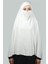 Hazır Türban Peçeli Pratik Eşarp Tesettür Nikaplı Hijab - Namaz Örtüsü Sufle (5Xl) - Ekru 3