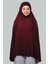 Hazır Türban Peçeli Pratik Eşarp Tesettür Nikaplı Hijab - Namaz Örtüsü Sufle (5Xl) - Bordo 1