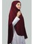 Hazır Türban Peçeli Pratik Eşarp Tesettür Nikaplı Hijab - Namaz Örtüsü Sufle (5Xl) - Bordo 2