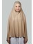 Hazır Türban Peçeli Pratik Eşarp Tesettür Nikaplı Hijab - Namaz Örtüsü Sufle (5Xl) - Koyu Bej 1