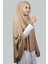 Hazır Türban Peçeli Pratik Eşarp Tesettür Nikaplı Hijab - Namaz Örtüsü Sufle (5Xl) - Koyu Bej 2