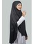 Hazır Türban Peçeli Pratik Eşarp Tesettür Nikaplı Hijab - Namaz Örtüsü Sufle (5Xl) - Füme 2