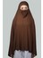 Hazır Türban Peçeli Pratik Eşarp Tesettür Nikaplı Hijab - Namaz Örtüsü Sufle (5Xl) - Çikolata 3