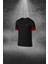 Büyük Beden Erkek Siyah Dri-Fit Kumaş Bisiklet Yaka Kısa Kol Günlük Tişört Şort (4XL-10XL) 2