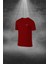 Büyük Beden Erkek Bordo Dri-Fit Kumaş Cepli Baskısız Bisiklet Yaka Yürüyüş Için Tişört Şort Alt Üst Ikili Takım (4XL-10XL) 2