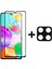 Samsung Galaxy A12 5d Tam Kaplayan Cam Ekran Koruyucu ve Kamera Lens Koruyucu Seti 1