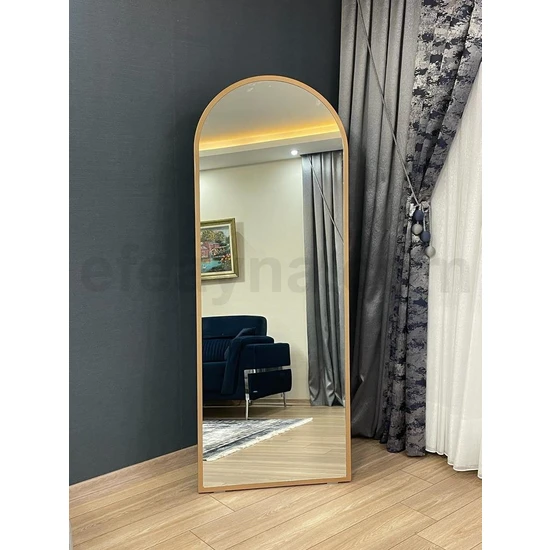 Efe Ayna Dekorasyon Ayaklı Boy Aynası-Rosegold ÇERÇEVELİ-180X70CM