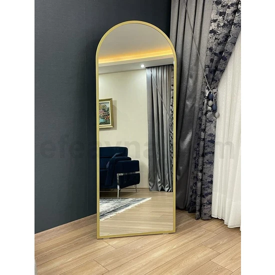 Efe Ayna Dekorasyon Ayaklı Boy Aynası-Gold ÇERÇEVELİ-180X70CM