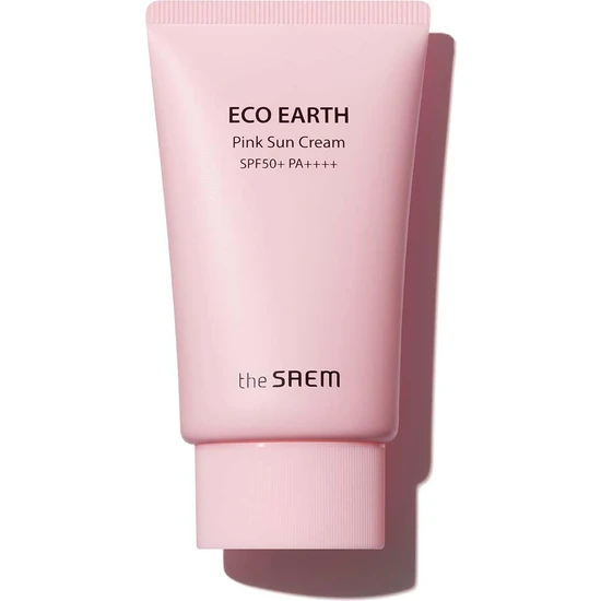 The Saem Ton Dengeleyici Işıltı Veren Güneş Kremi 50 gr - Eco Earth Pink Sun Cream Spf 50+ ve Pa++++