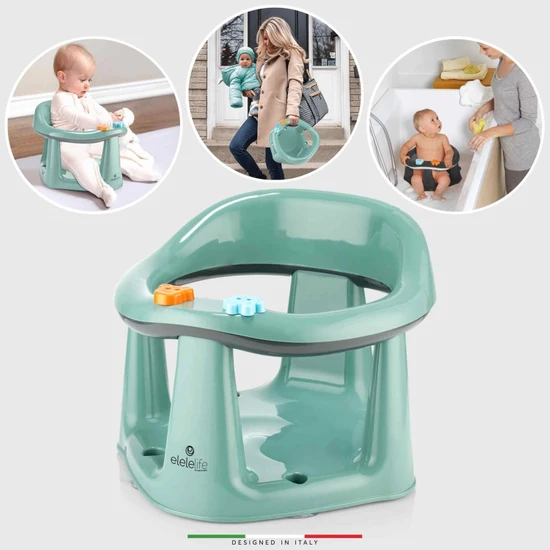 Elelelife 2in1 Vakum Bebek Banyo Oturağı ve Mama Oturağı Yeşil