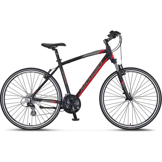Mosso LEGARDA-2221-MSM-V Erkek Şehir Bisikleti 460H 28 Jant 21 Vites Siyah Kırmızı