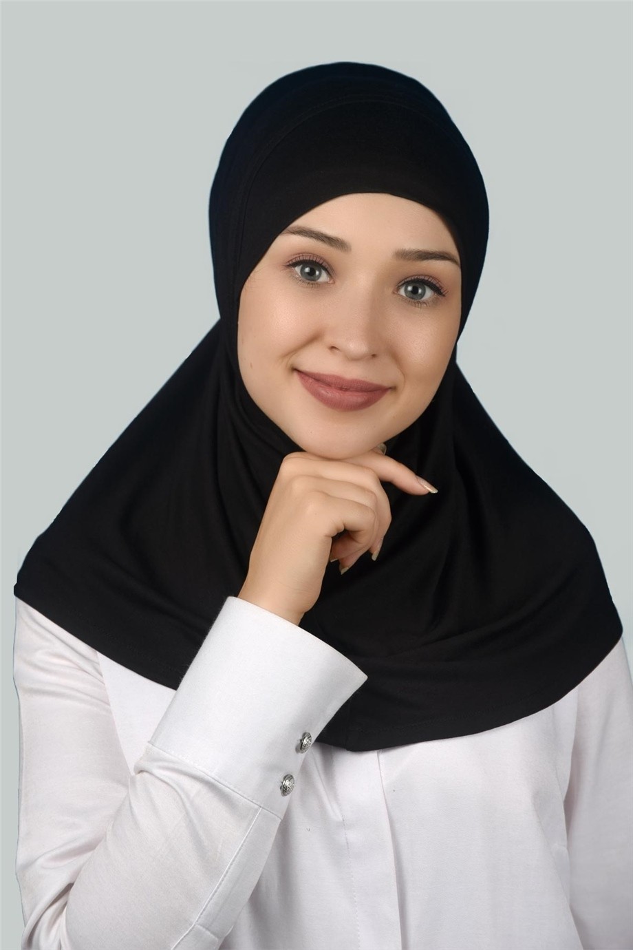 Altobeh Hazır Türban Pratik Eşarp Tesettür Hijab - Namaz Örtüsü -Beyaz görsel 3