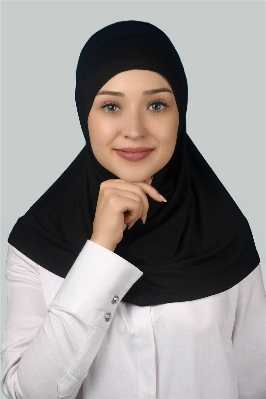 Altobeh Hazır Türban Pratik Eşarp Tesettür Hijab - Namaz Örtüsü -Beyaz görsel 4